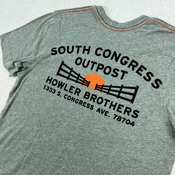 Howler Bros T-Shirt Mens S Heather Gray South Congress Outpost Austin Texas RARE - Picture 1 of 9